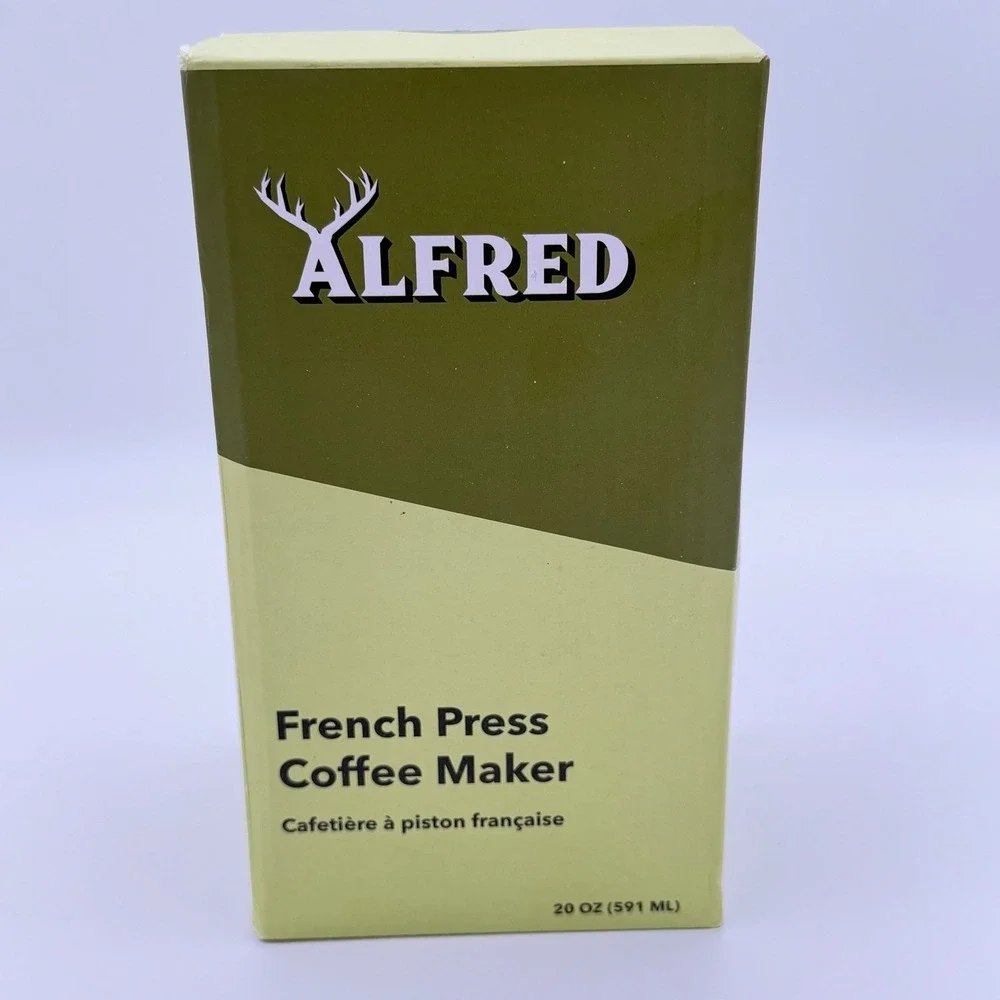 Alfred‎ Coffee French Press Coffee Maker 20 oz But First Coffee New